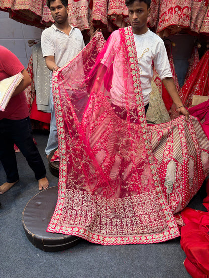 Rani Pink Designer Bridal Lehenga