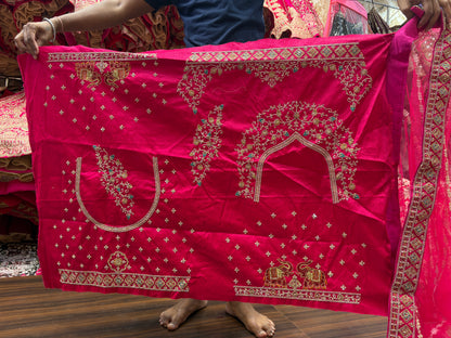 Charming Rani pink peacock bridal Lehenga