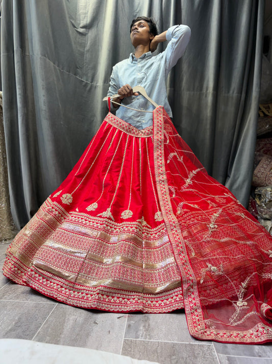 Rani pink Bridal Lehenga