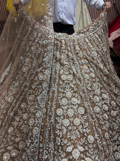 Peach Heavy Lehenga