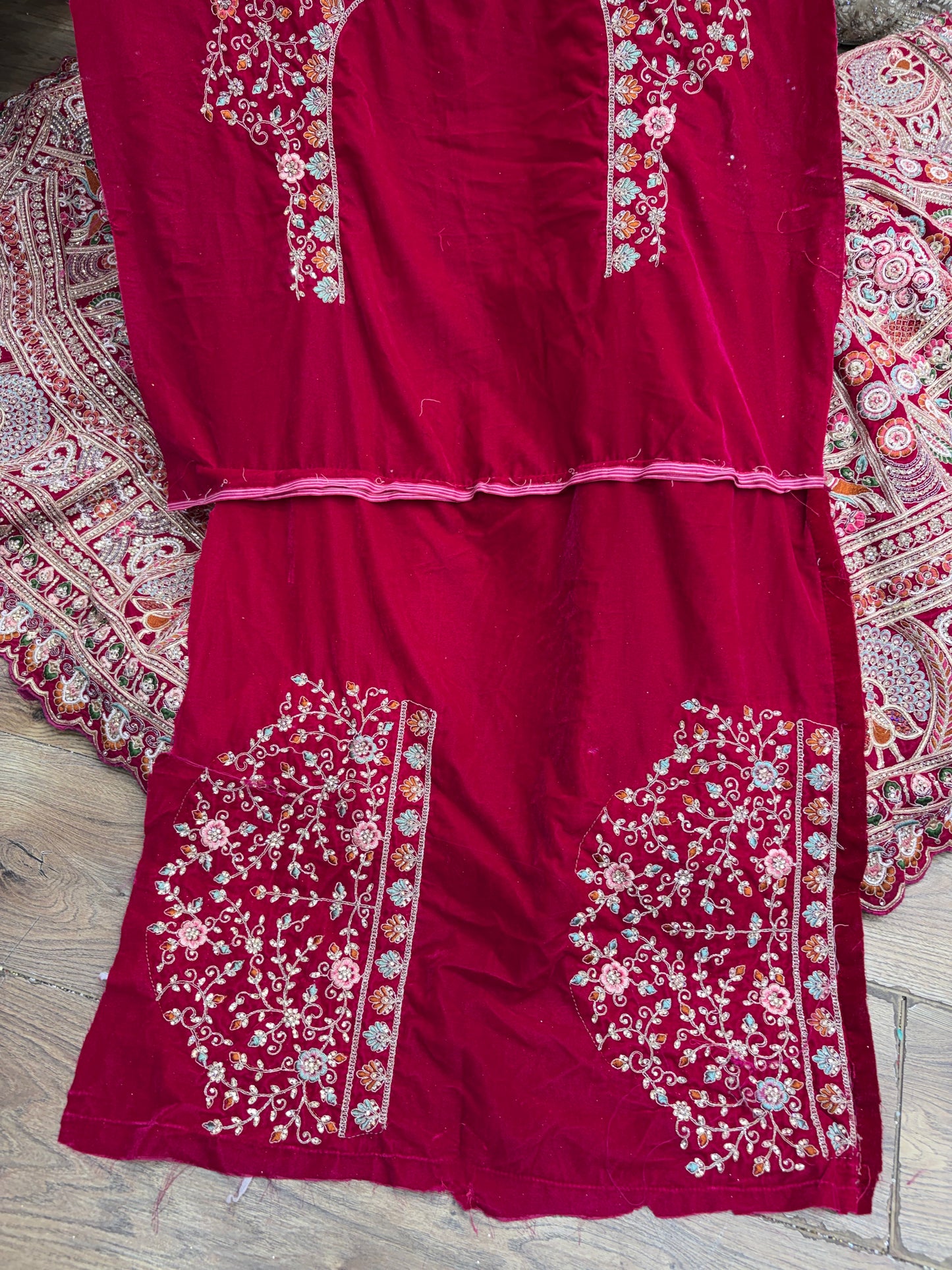 Rani pink Peacock Bridal Lehenga