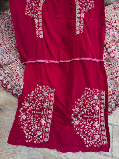 Rani pink Peacock Bridal Lehenga