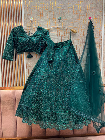 Golden On Golden Monotone Crop Top Lehenga