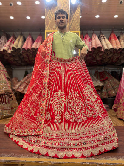 Pretty Rani pink Bridal Lehenga