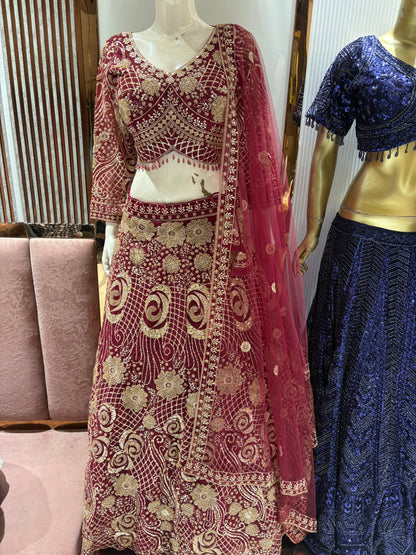 Amazing pink crop top Lehenga