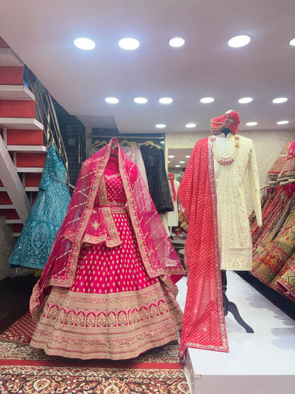 Good looking bridal Lehenga sherwani combo