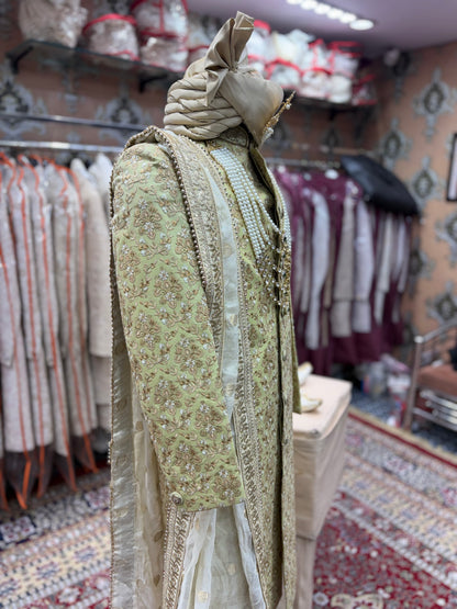 Pista green sherwani