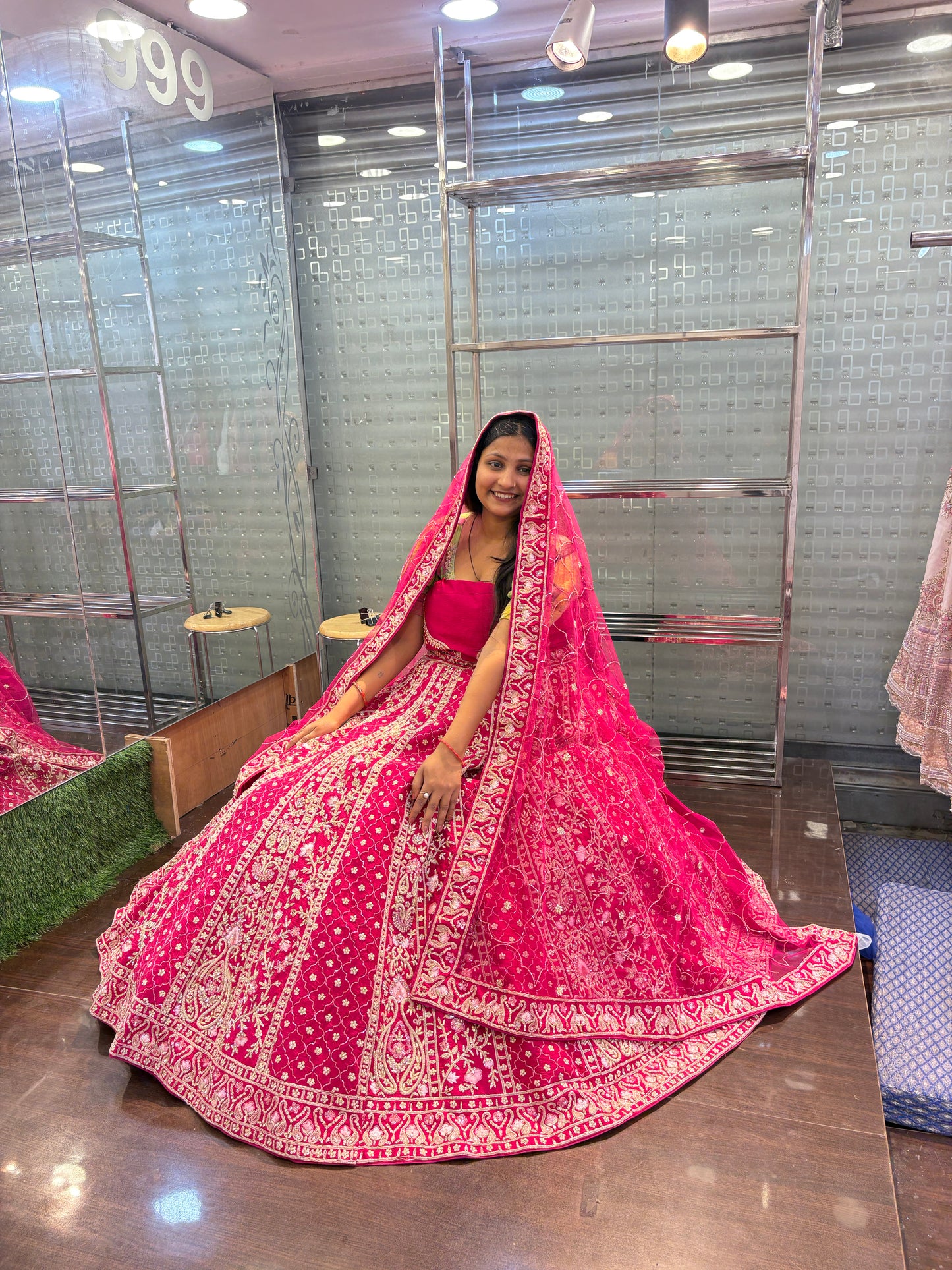 Astonishing red bridal Lehenga
