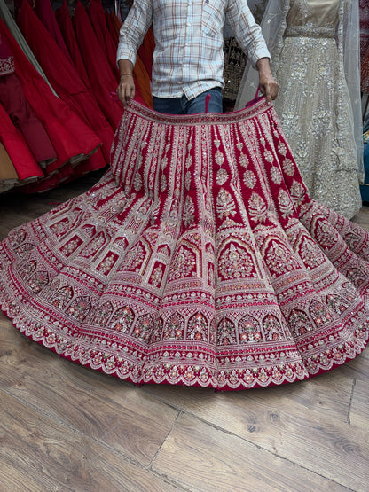 Red Ball Bridal Lehenga