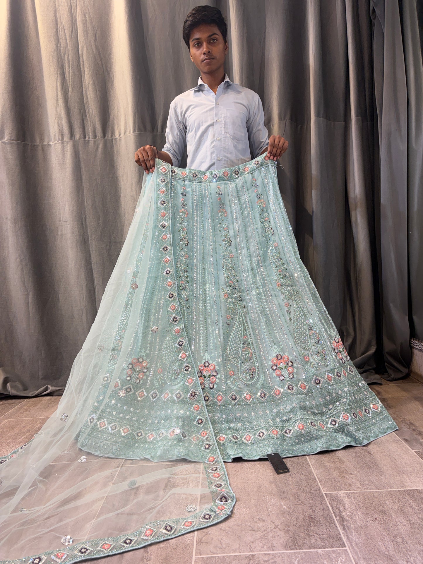 Fair sky blue Lehenga