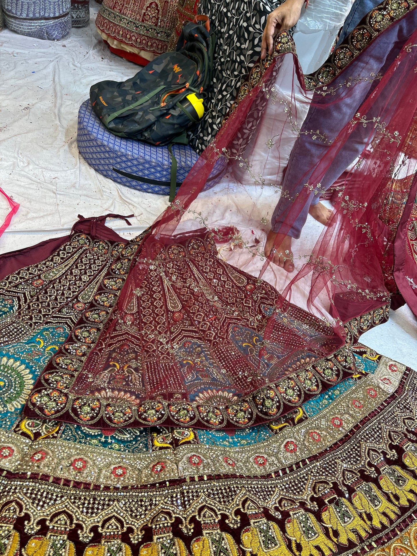 Lovely peacock bridal lehenga