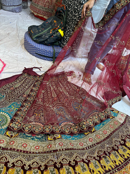 Lovely peacock bridal lehenga