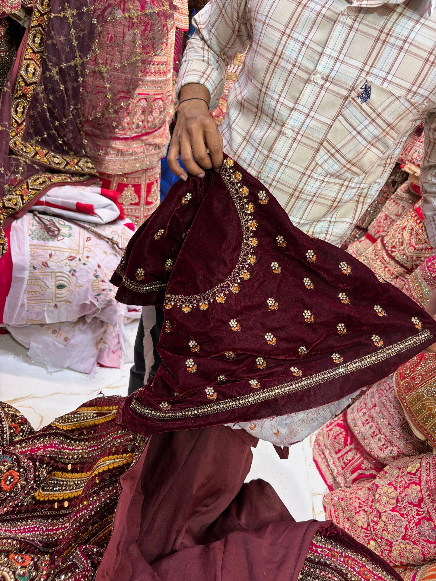 Maroon Bridal Lehenga