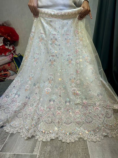 Astonishing white lehenga