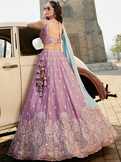Awesome pink lehenga Awesome pink lehenga Georgette Fabric Sequins embroidery