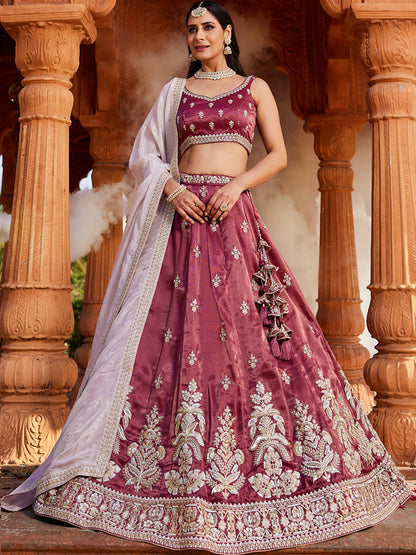 Lavishing burgundy lehenga