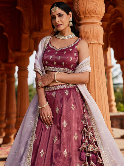 Lavishing burgundy lehenga