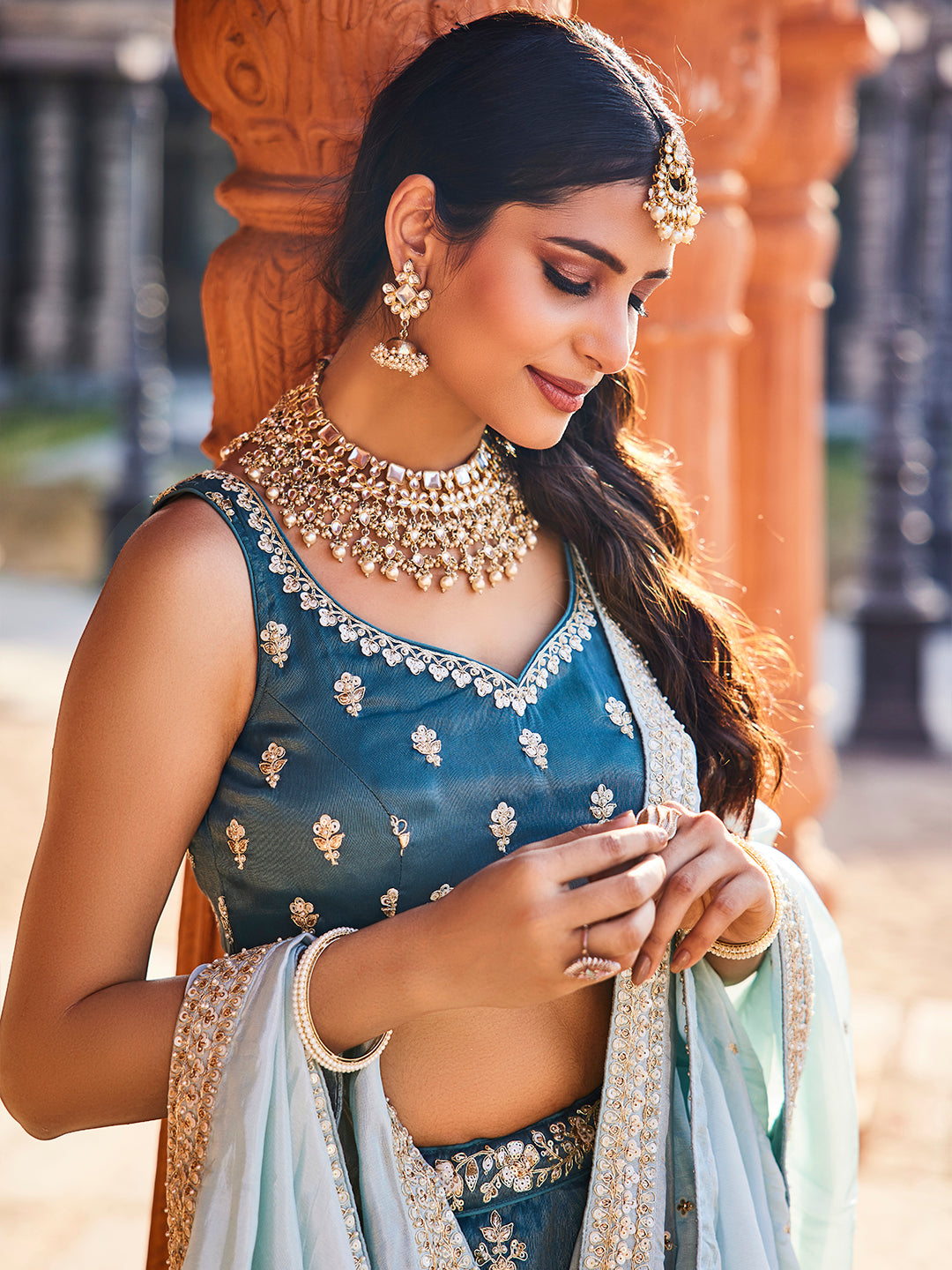 Pretty blue lehenga