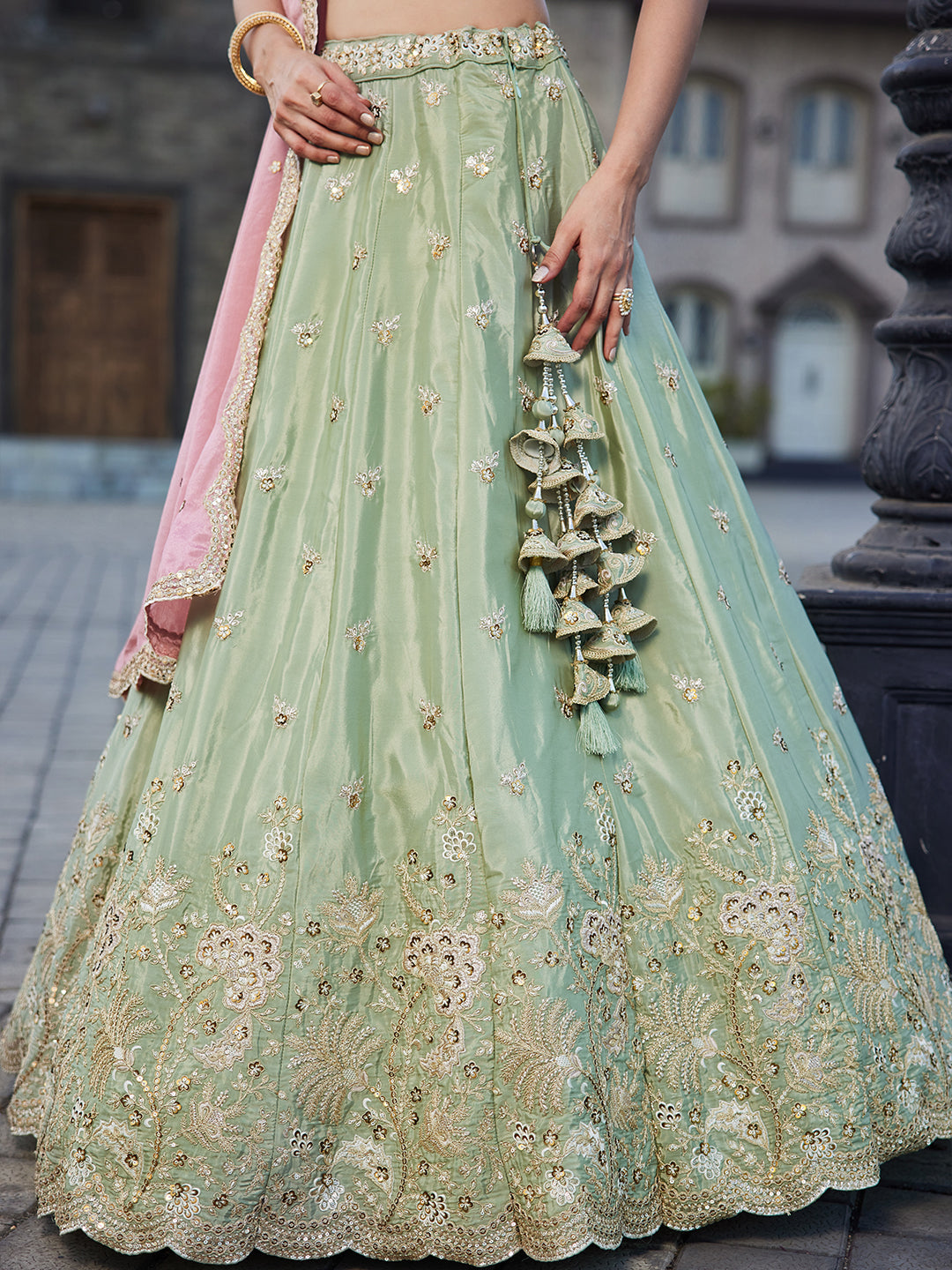Glamorous green lehenga