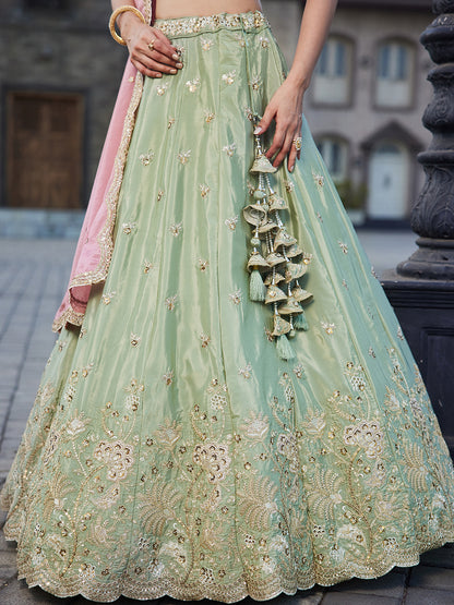 Glamorous green lehenga