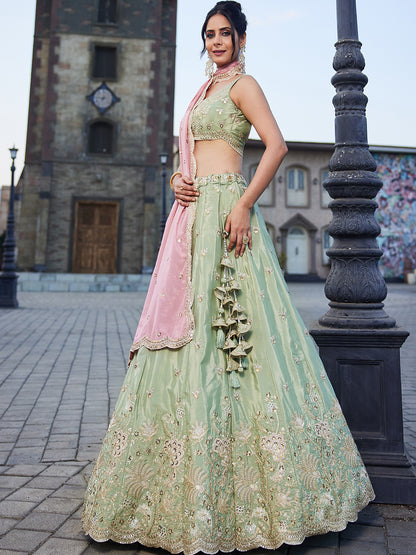 Glamorous green lehenga