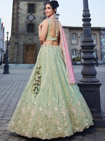 Glamorous green lehenga