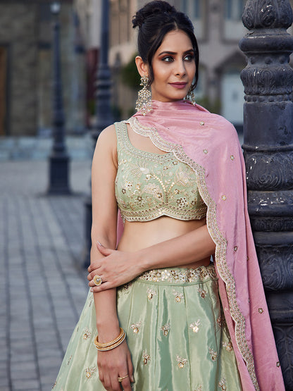 Glamorous green lehenga