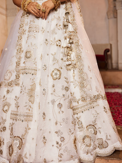 Eye catching white lehenga