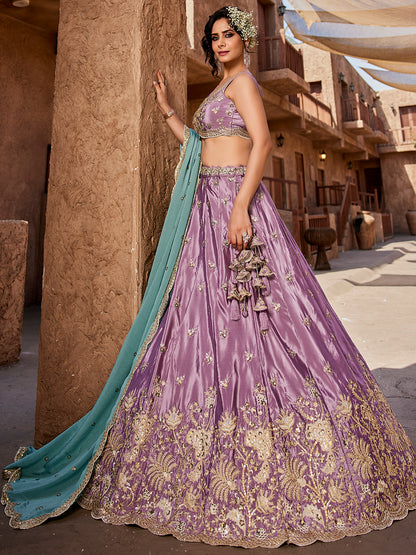 Lehenga rosa elegante