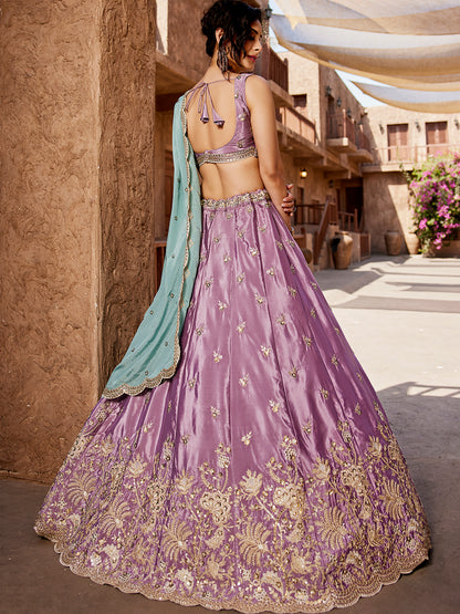 Lehenga rosa elegante