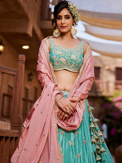 Tremendous blue lehenga