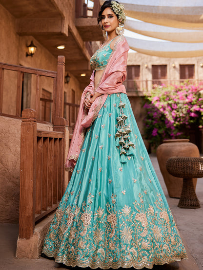 Tremendous blue lehenga