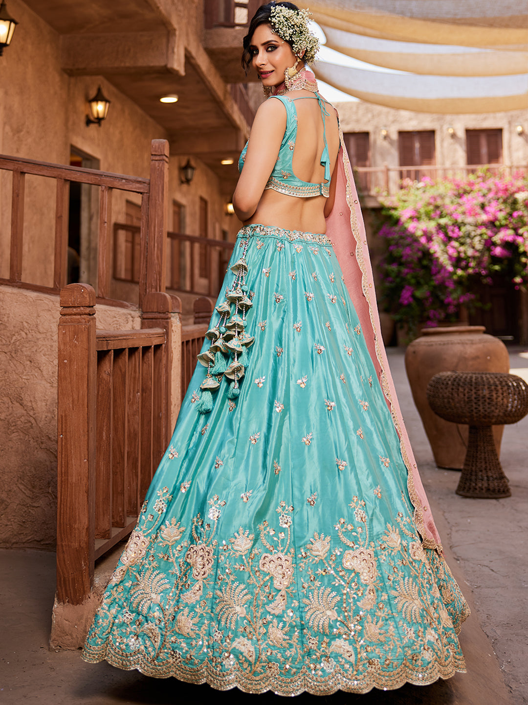 Tremendous blue lehenga