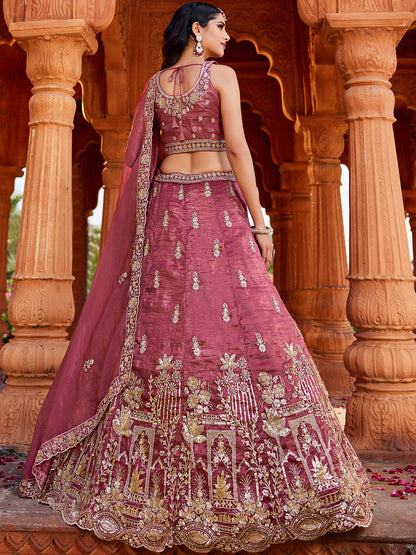 Lavishing burgundy lehenga