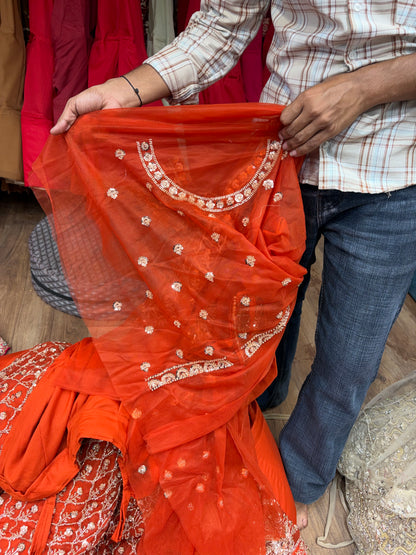 Rust orange Lehenga