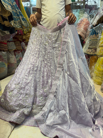 Khoobsuart silver grey Lehenga
