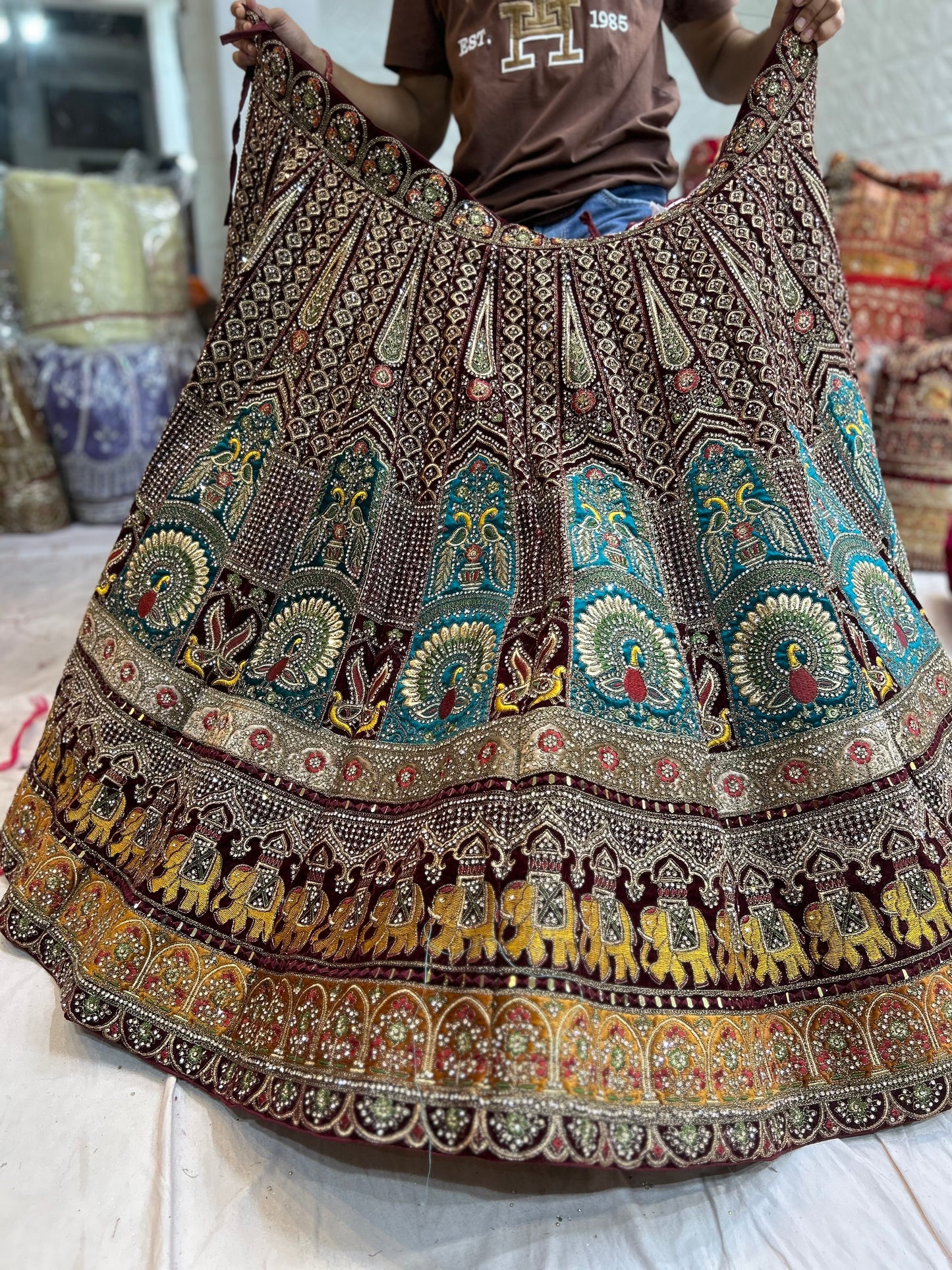 Lovely peacock bridal lehenga