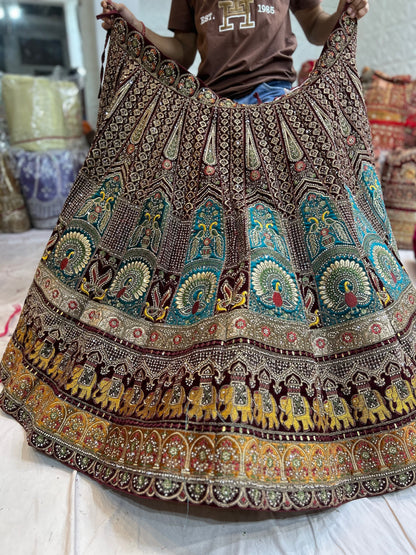 Lovely peacock bridal lehenga