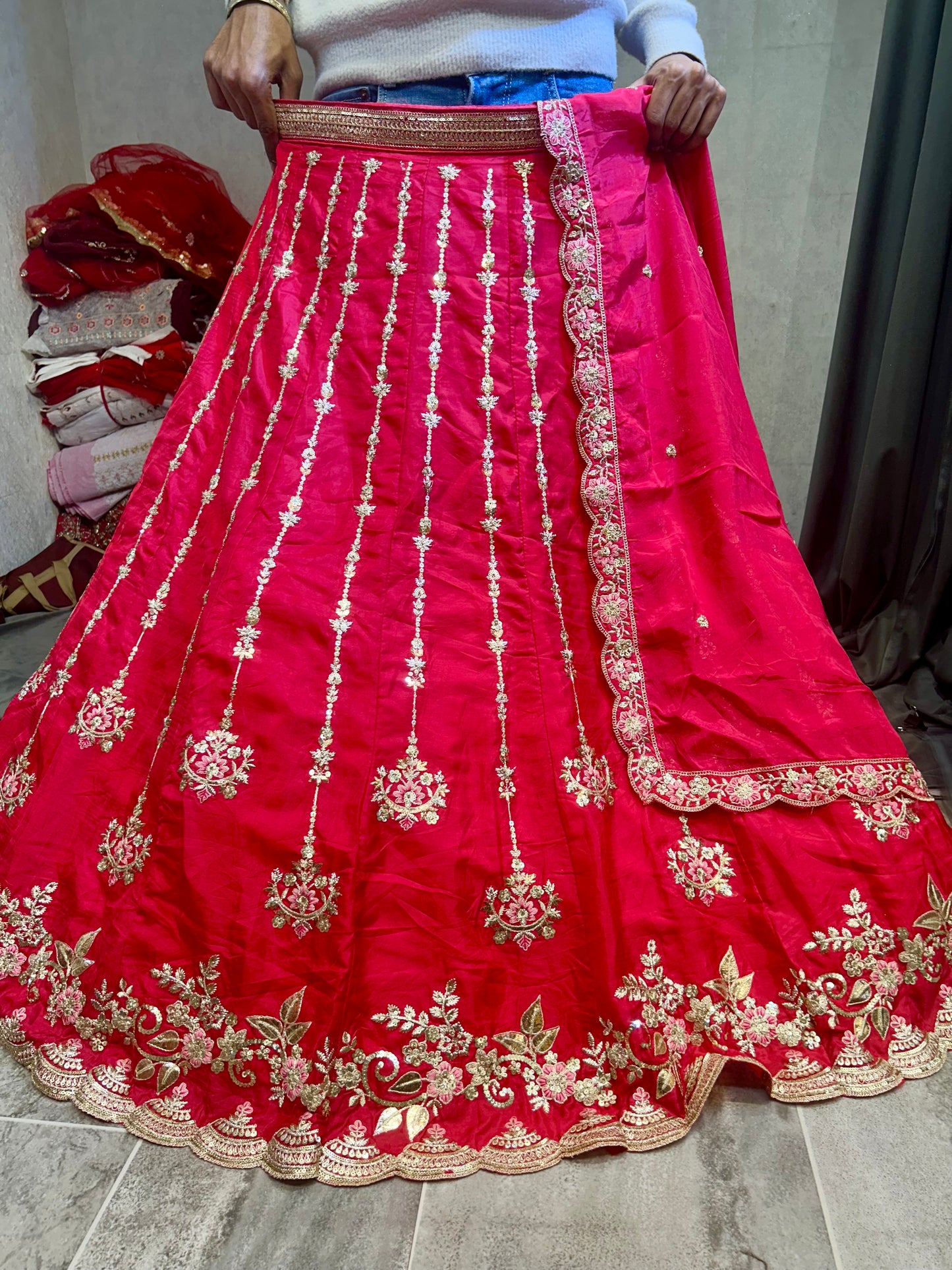 Awesome dark pink lehenga