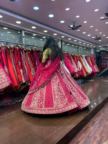 Astonishing red bridal Lehenga