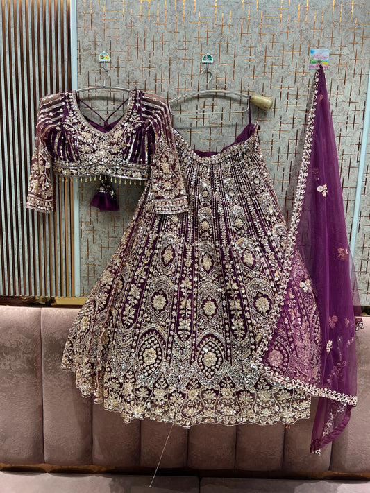 Green Crop Top Lehenga