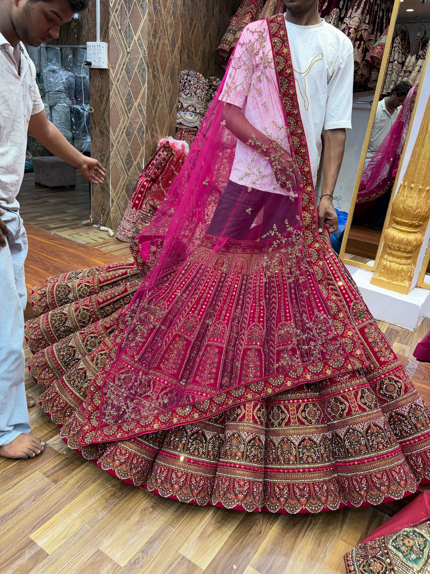 Rani Pink Ball Bridal Lehenga