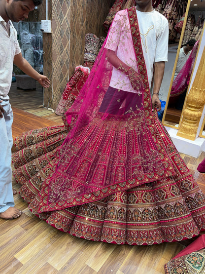 Rani Pink Ball Bridal Lehenga