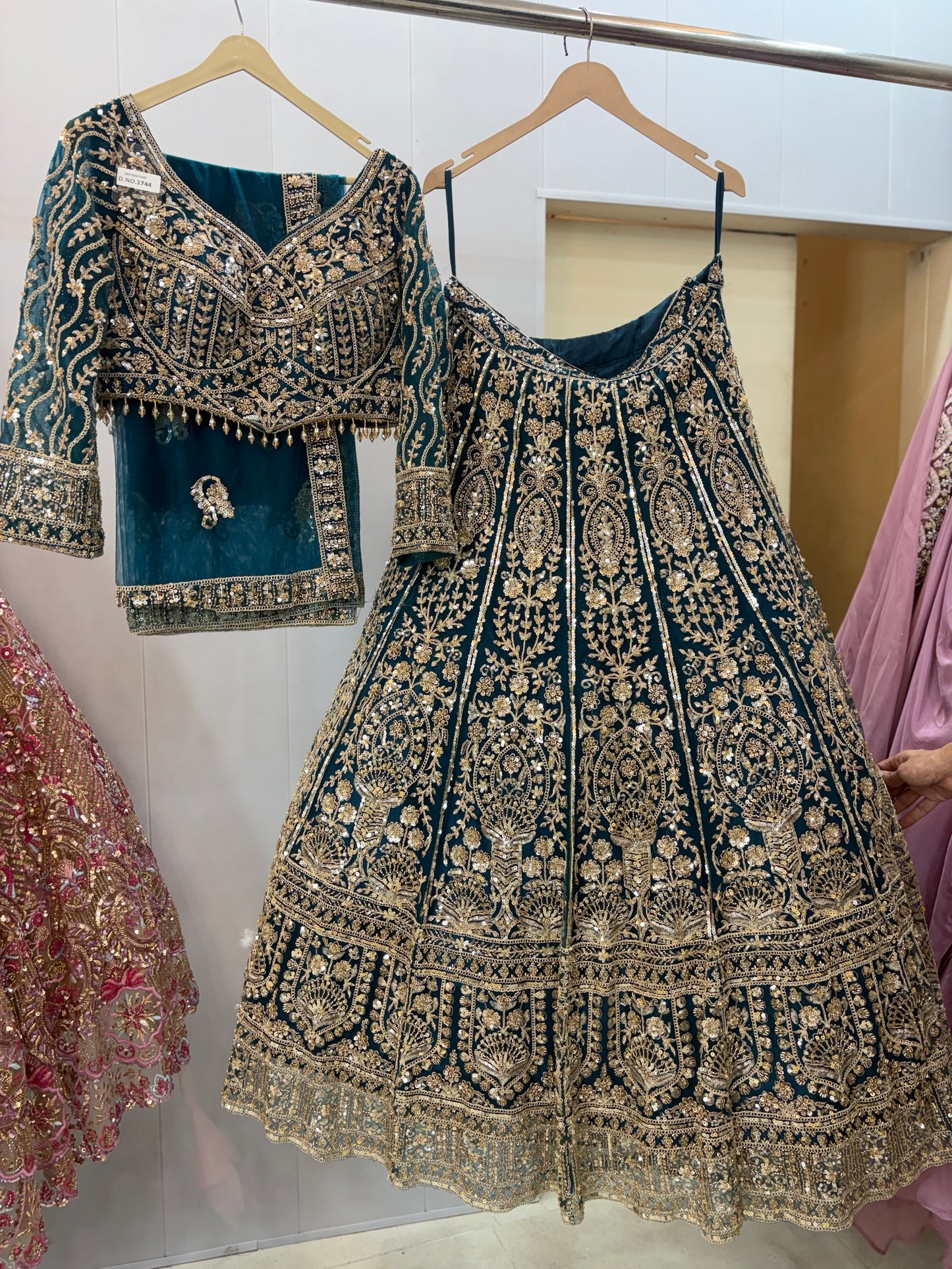 Fabulous blue Crop top Lehenga