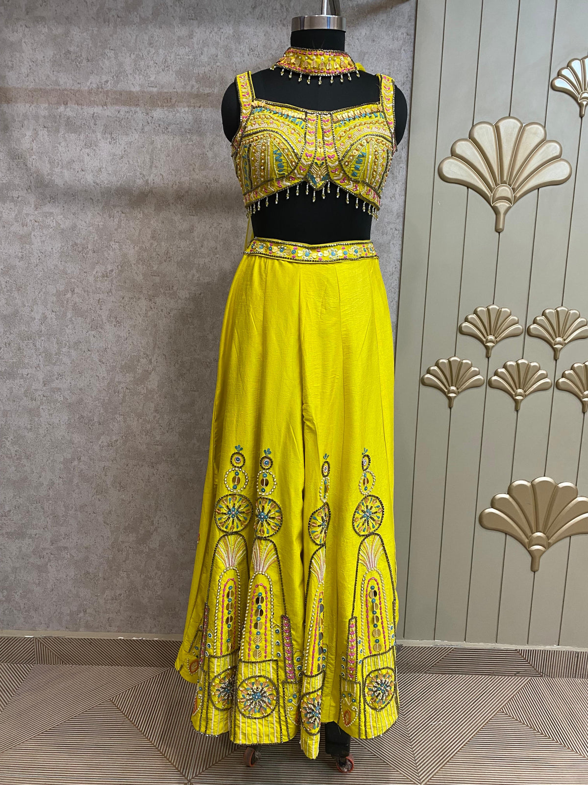 Blue Long Sharara Suit Dress Material