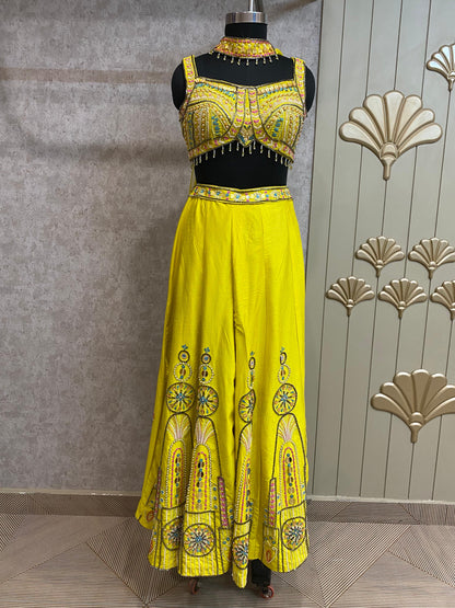 Blue Long Sharara Suit Dress Material