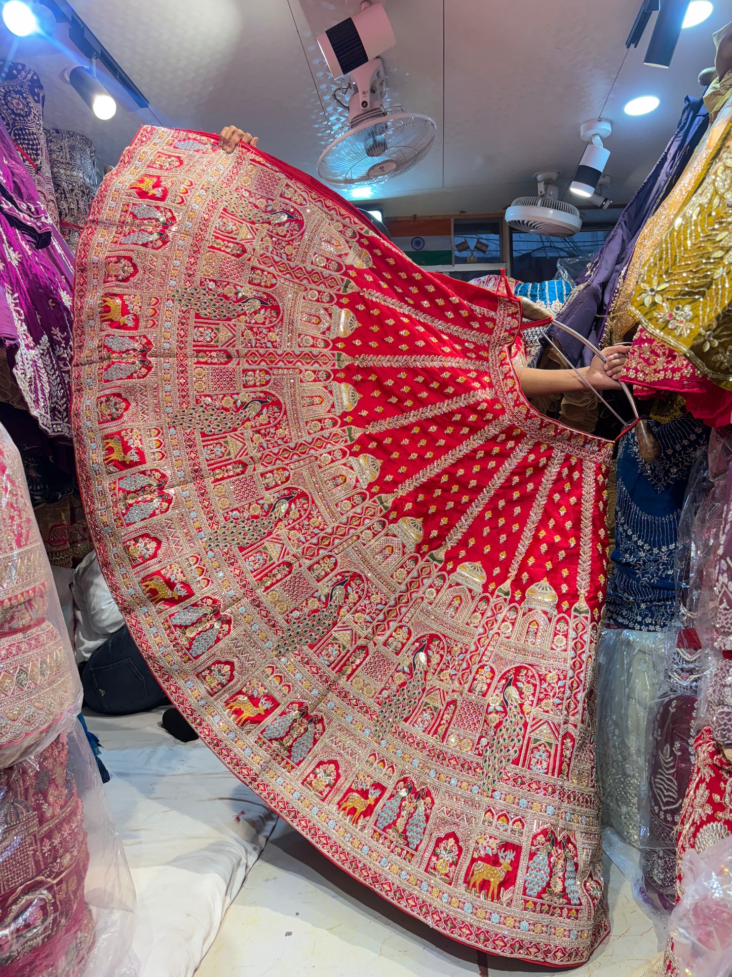 Astonishing Peacock Rani pink Bridal Lehenga