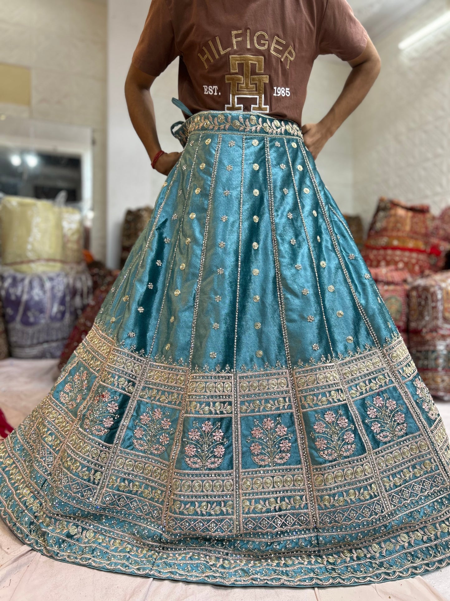Pretty blue Sabhyasachi lehenga