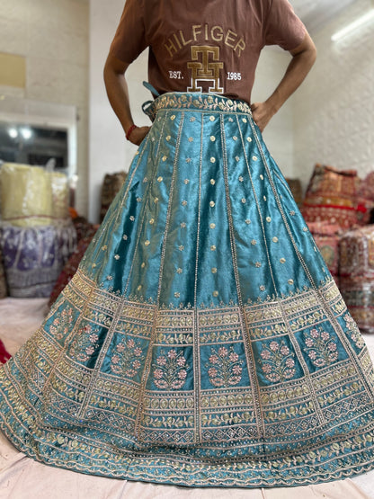 Pretty blue Sabhyasachi lehenga