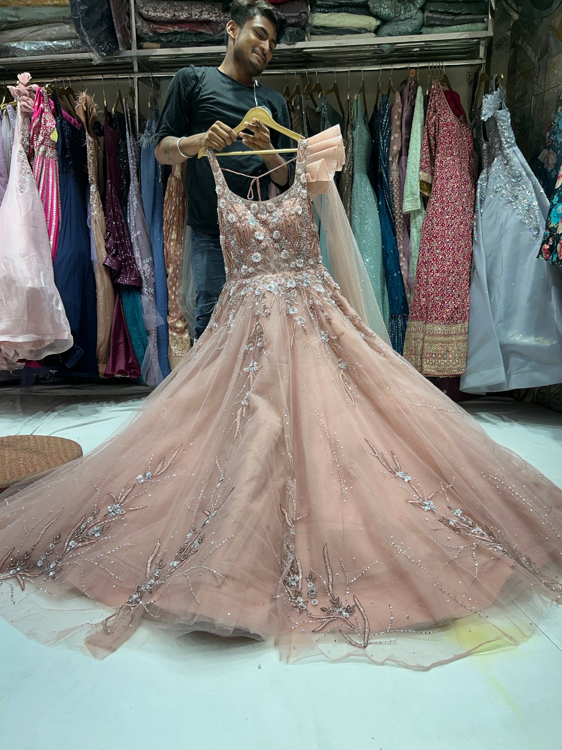 Light baby pink Designer Gown Shopping World Light baby pink Designer Gown Shopping World